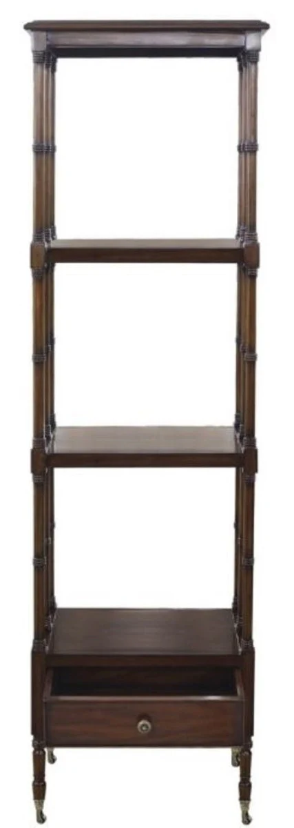 Luxus Regalschrank mit Schublade Dunkelbraun 44 x 36 x H. 163 cm - Luxus Qualität