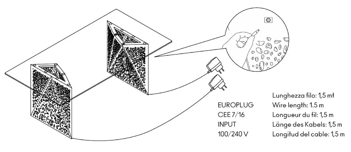 Luxus Esstisch mit Glasplatte und LED Beleuchtung Braun 250 cm - Made in Italy