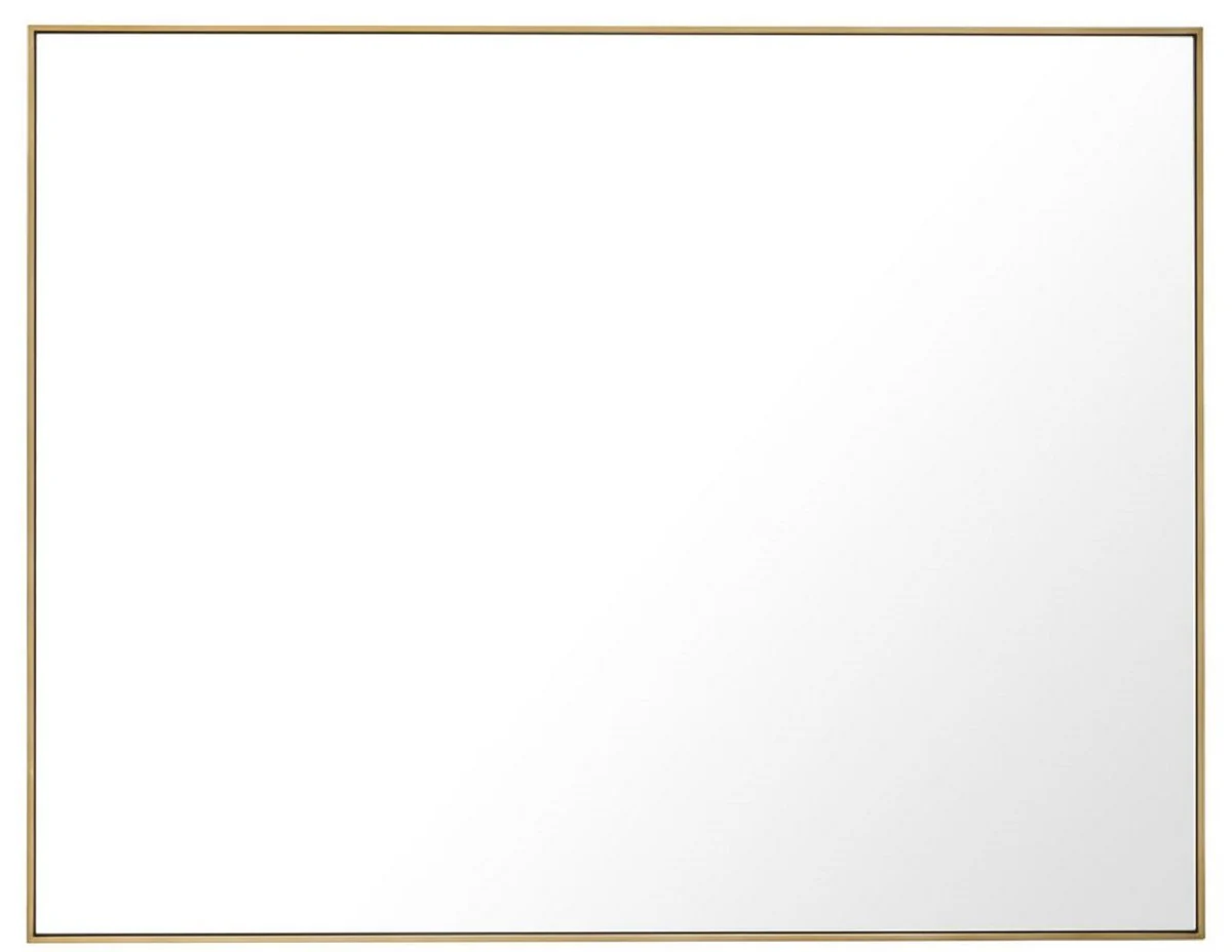 Luxus Spiegel / Wandspiegel Messingfarben 180 x H. 140 cm - Garderobenspiegel - Wohnzimmer Spiegel - Luxus Qualität