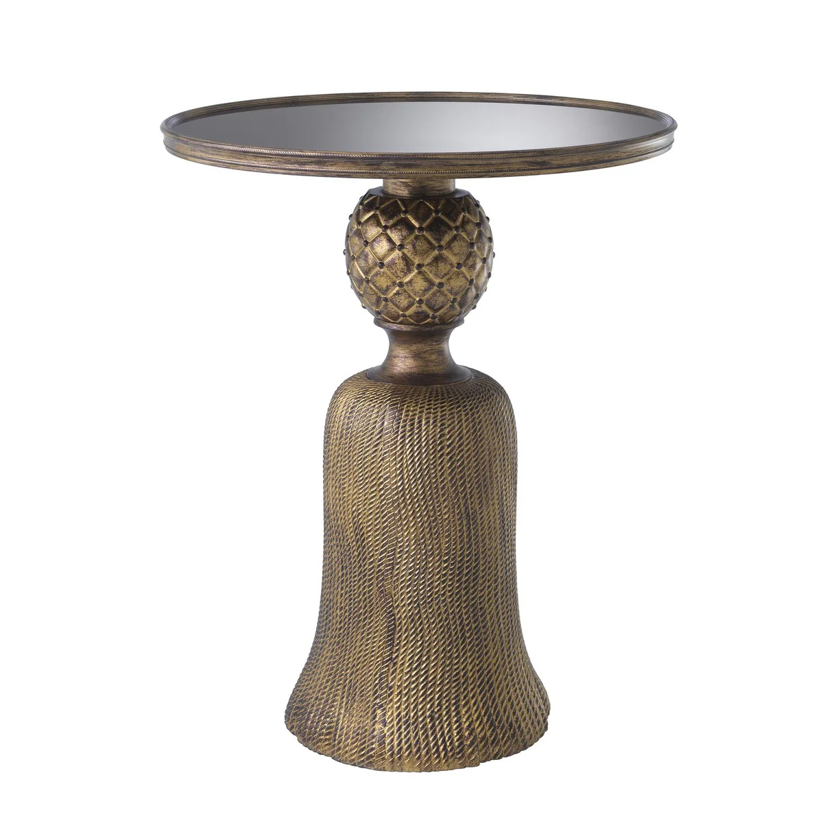 Luxus Esstisch Antik Gold Ø 60 x H. 74,5 cm - Luxus Wohnzimmermöbel