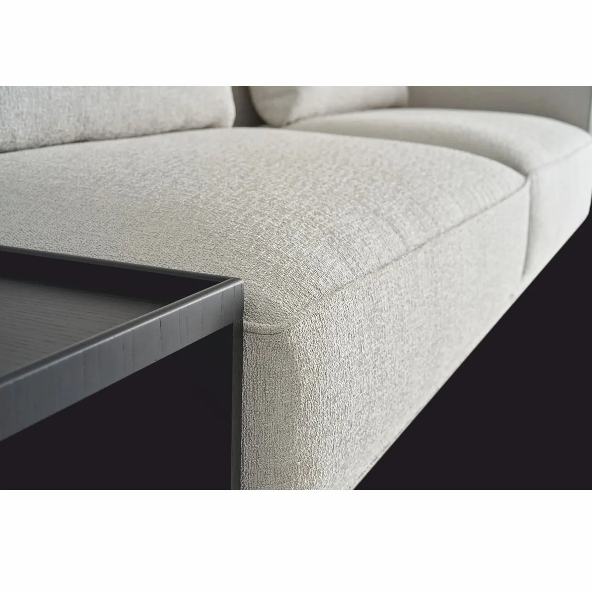 Luxus Sofa Weiß / Schwarz / Dunkelbraun 286 cm - Wohnzimmer & Hotel Möbel