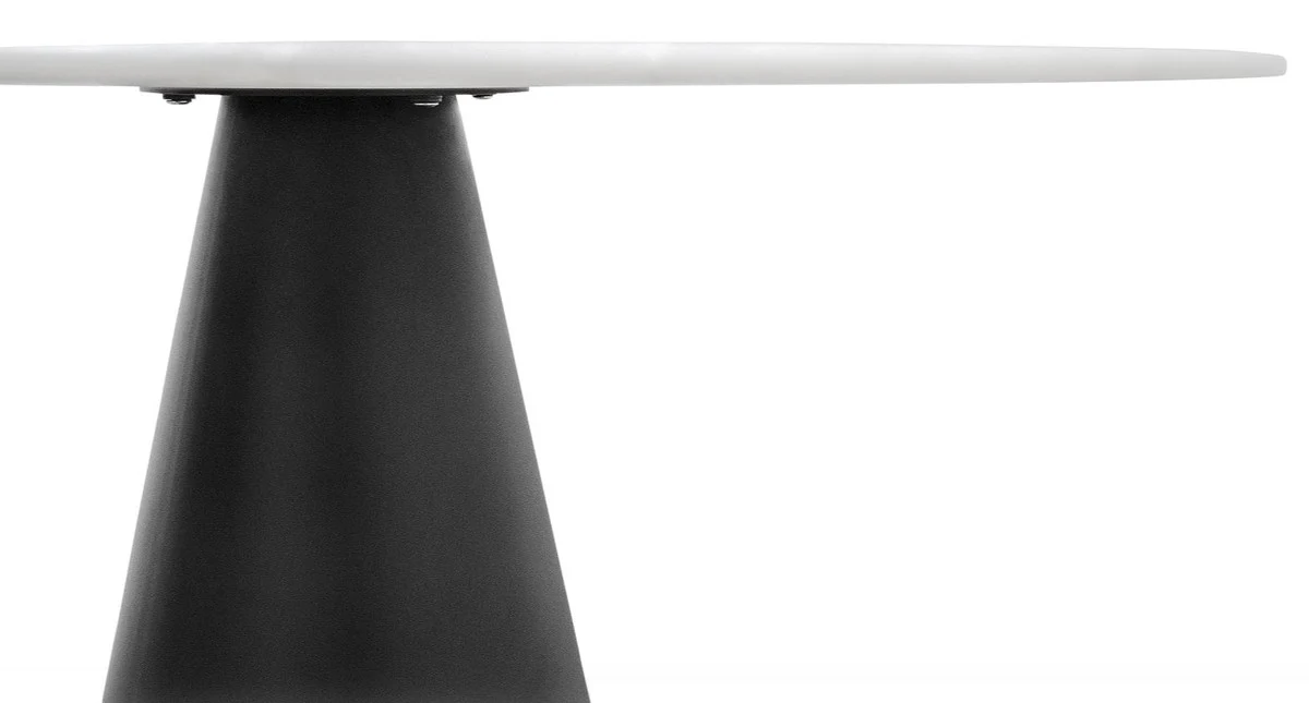 Designer Esstisch Schwarz / Weiß 120 x H. 76 cm - Esszimmertisch