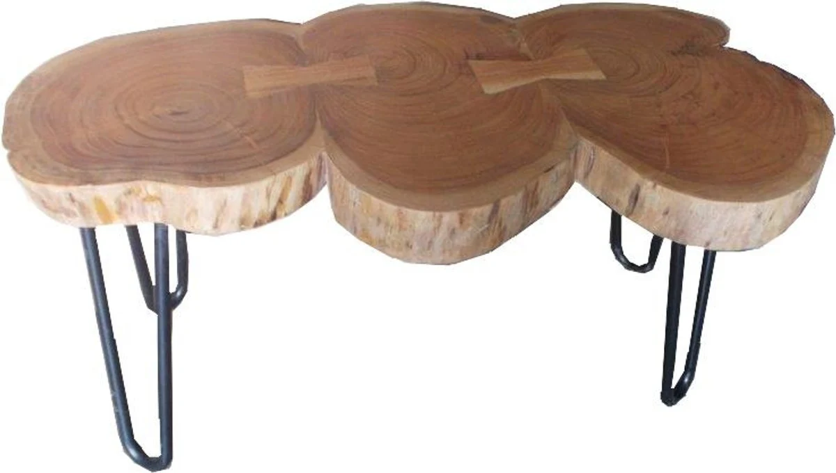 Beistelltisch Akazien Holz / Eisen 80 - 120 cm - Industrial Möbel Hocker Tisch