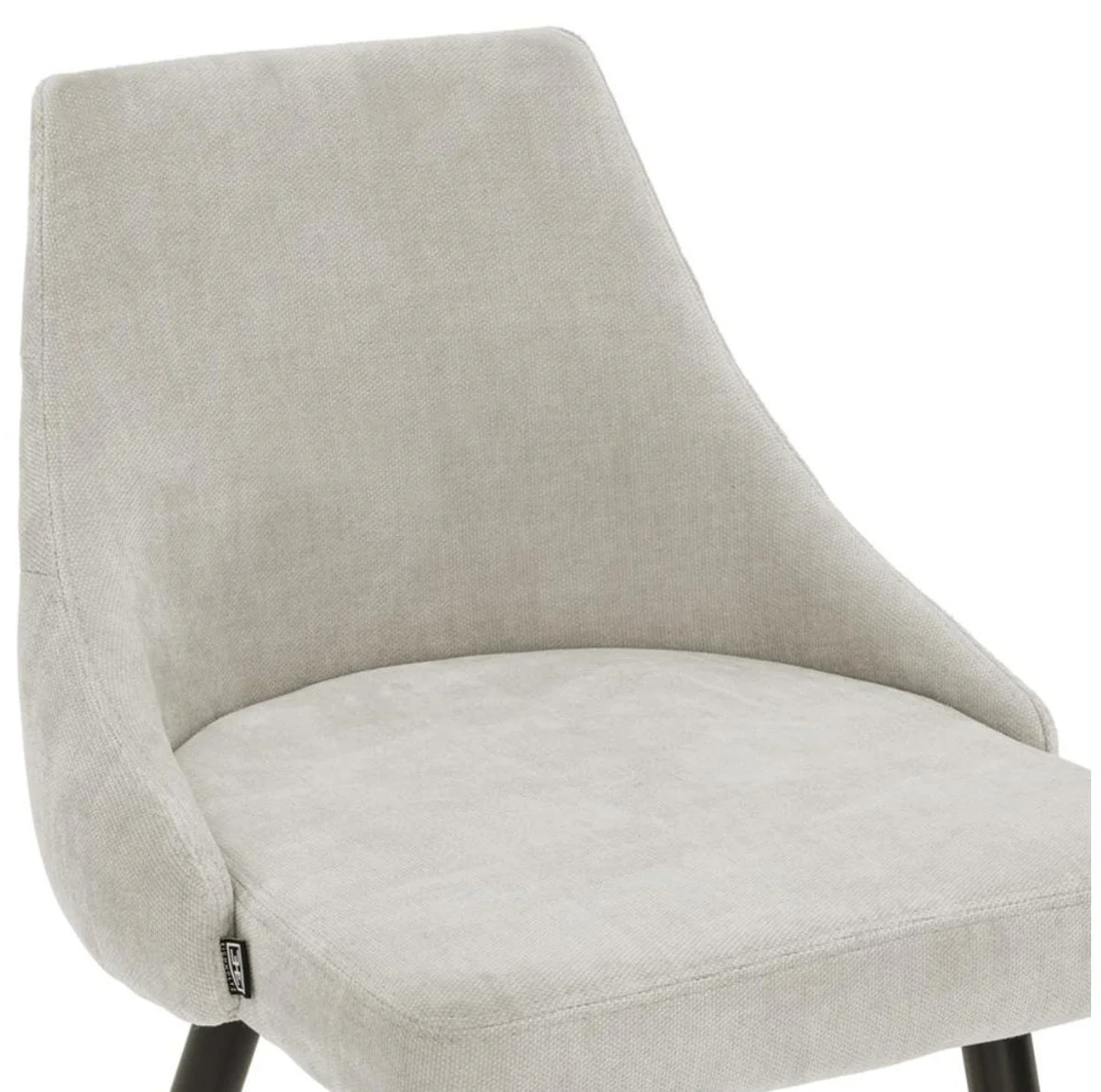 Luxus Barstuhl Sandfarben / Schwarz 47 x 52 x H. 101 cm - Luxus Barmöbel