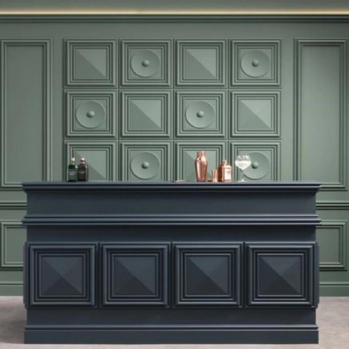 3D Paneel Weiß 33,3 x 2,6 x H. 33,3 cm - Wandpaneel - Deckenpaneel - Wanddeko im Barockstil