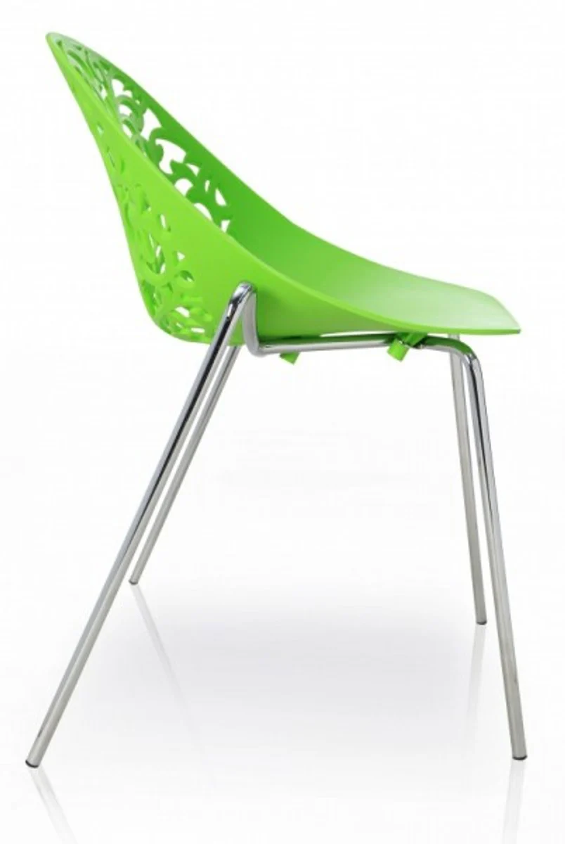 Designer Stuhl Barock Flowers Grün - 16235