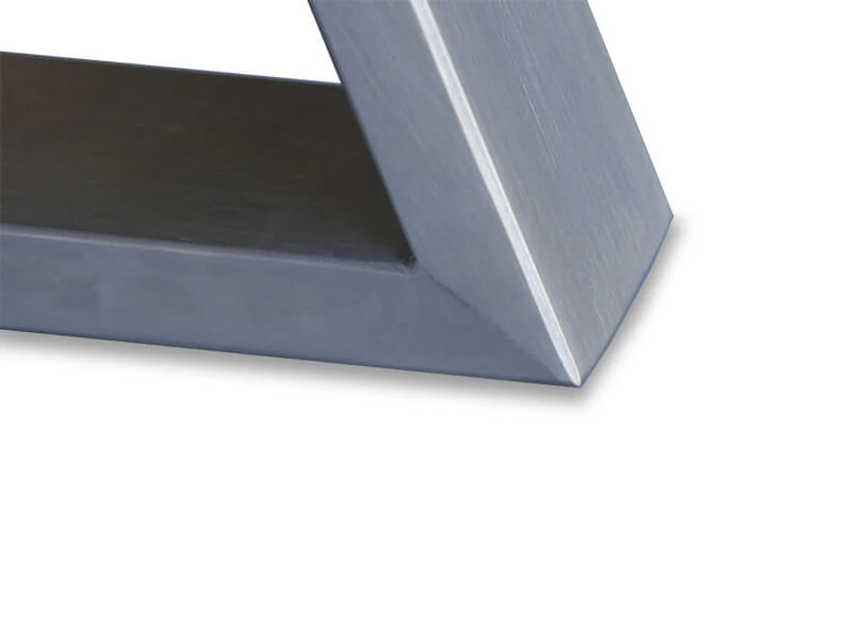 Luxus Massivholz Esstisch mit Metallgestell - Eiche - 200 cm x 100 cm x H 78 cm - Massive Ausführung