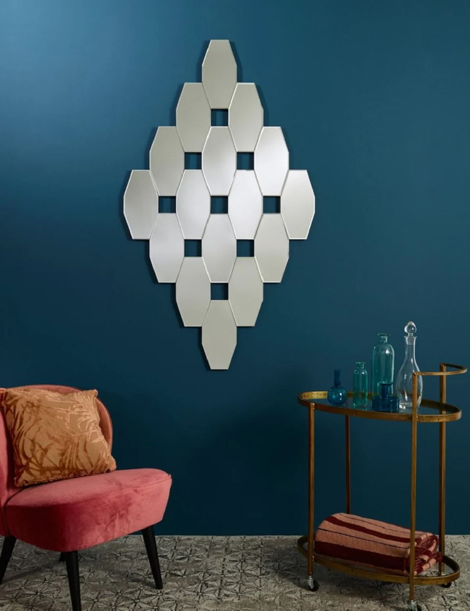 Designer Wohnzimmer Spiegel / Wandspiegel 84 x H. 145 cm - Luxus Deko Accessoires