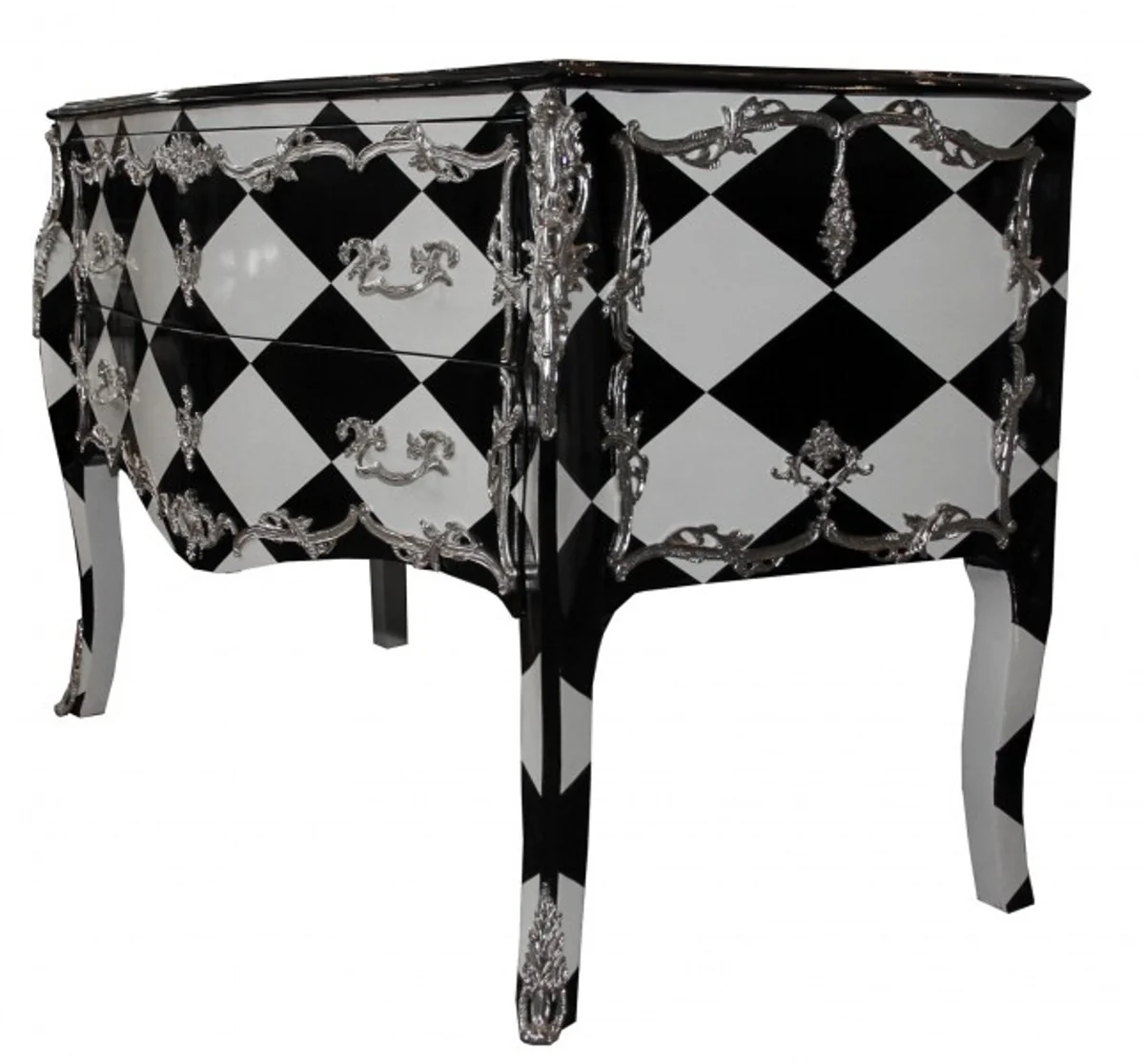 Barock Kommode Karo Design 130cm - Unikat- Antik Look