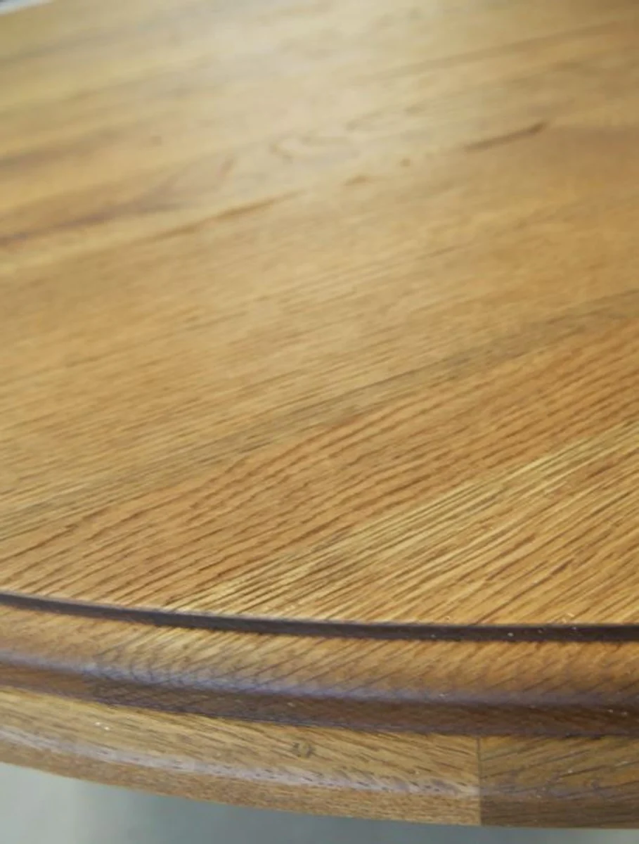 Massivholz Küchentisch - Verschiedene Größen & Farben - Runder rustikaler Eichenholz Esstisch - Esszimmermöbel