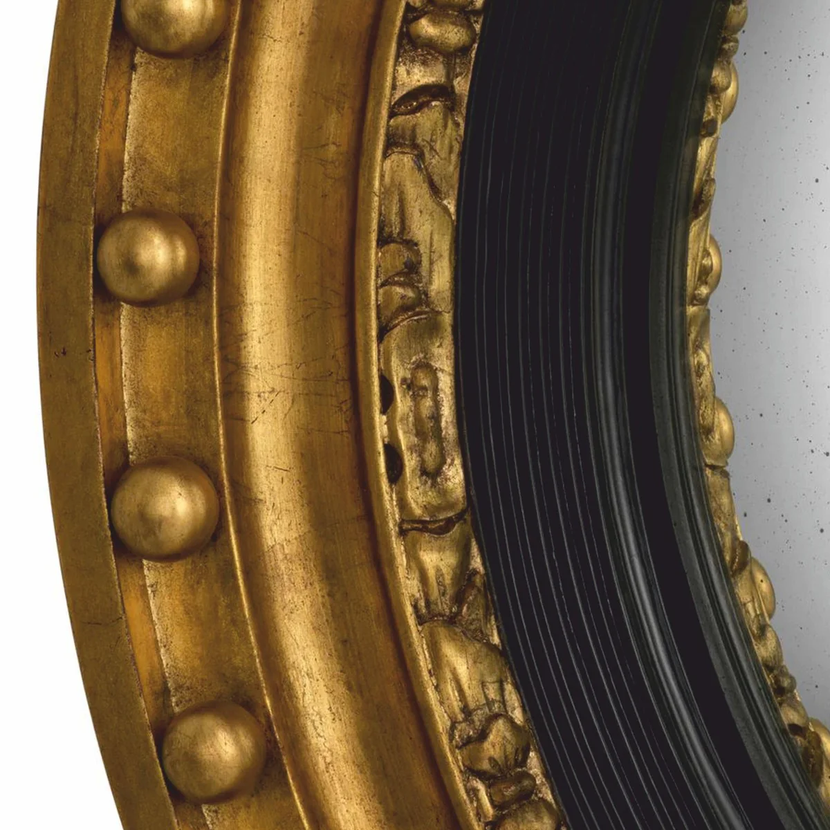 Luxus Barock Mahagoni Spiegel Antik Gold / Schwarz H. 139 cm