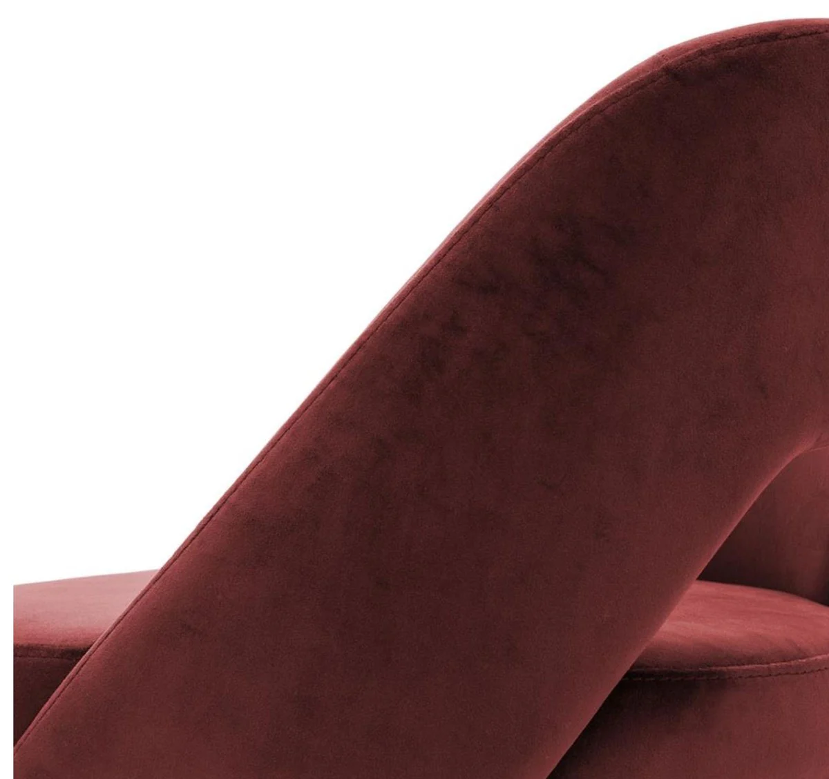 Luxus Barstuhl Bordeauxrot / Schwarz 50 x 50 x H. 100 cm - Luxus Barhocker mit Rückenlehne