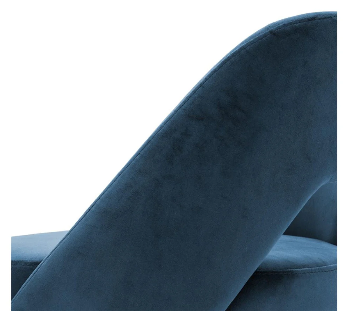 Luxus Barstuhl Blau / Schwarz 50 x 50 x H. 90 cm - Luxus Barhocker mit Rückenlehne