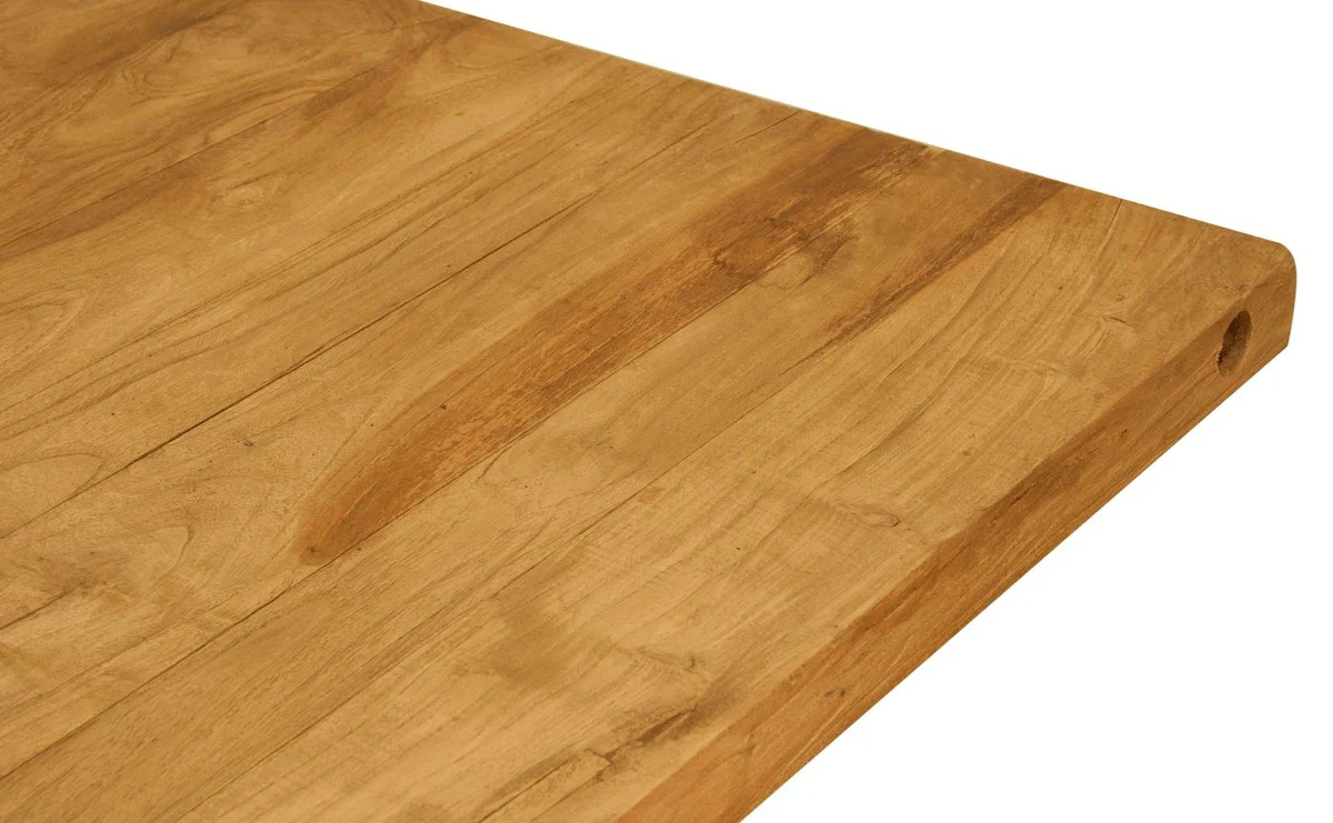 Luxus Teakholz Bartisch Braun / Schwarz 70 x 70 x H. 100 cm - Gastronomie & Barmöbel