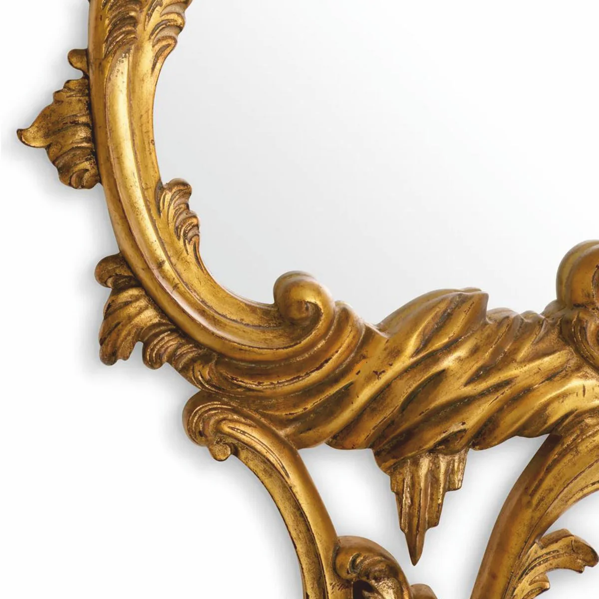 Luxus Barock Spiegel Set Antik Gold H. 80 cm - Barockstil Möbel