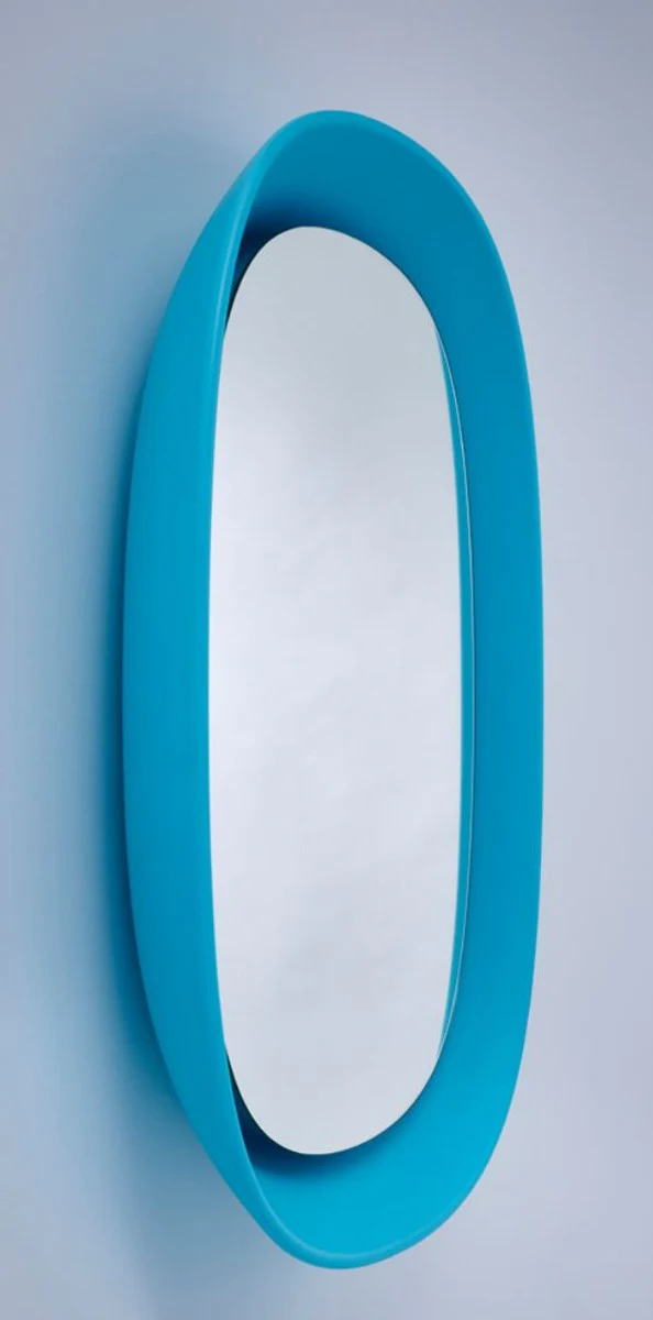 Luxus Designer Spiegel Blau 70 x H. 97 cm - Designer Wandspiegel mit Licht