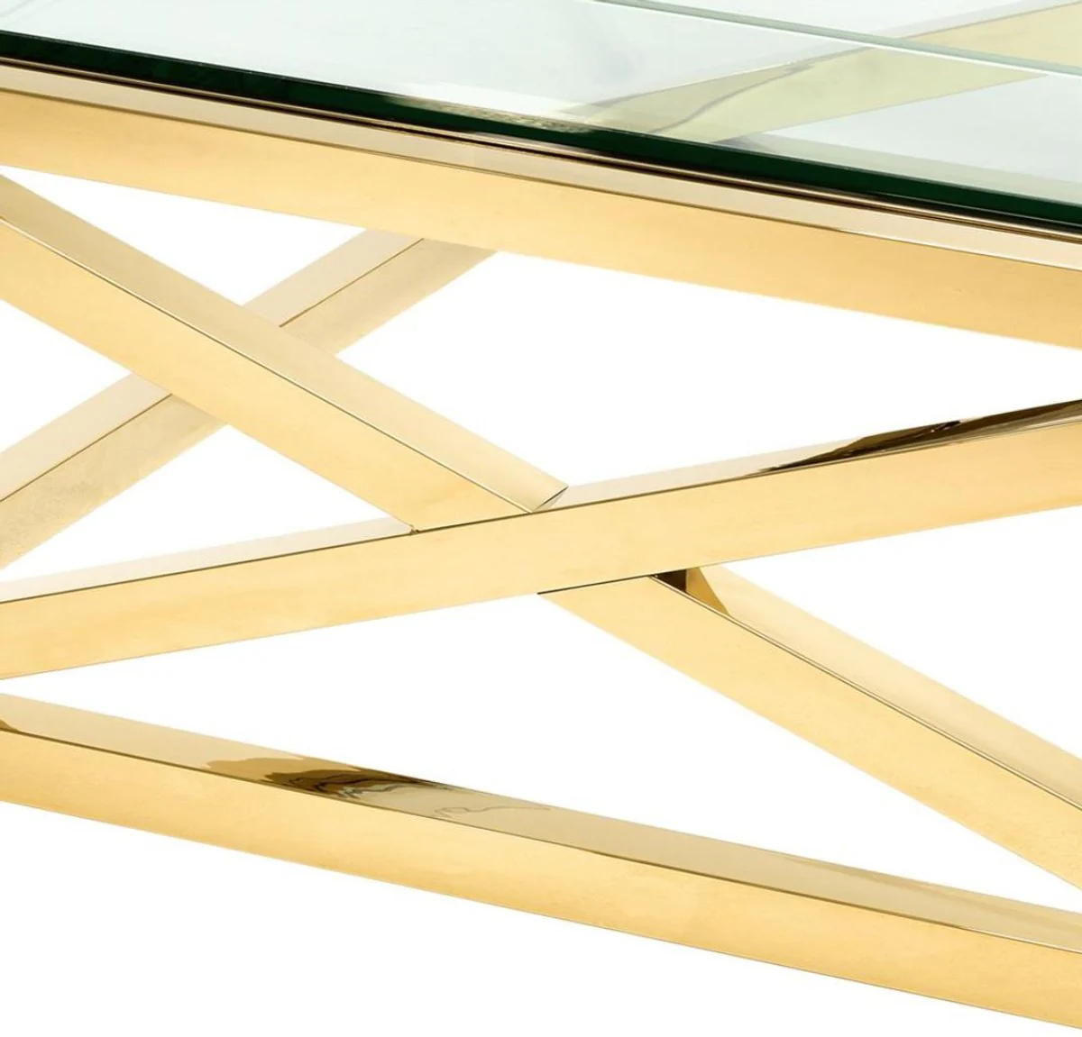 Luxus Couchtisch / Wohnzimmertisch Gold 100 x 100 x H. 46,5 cm - Hotel Möbel