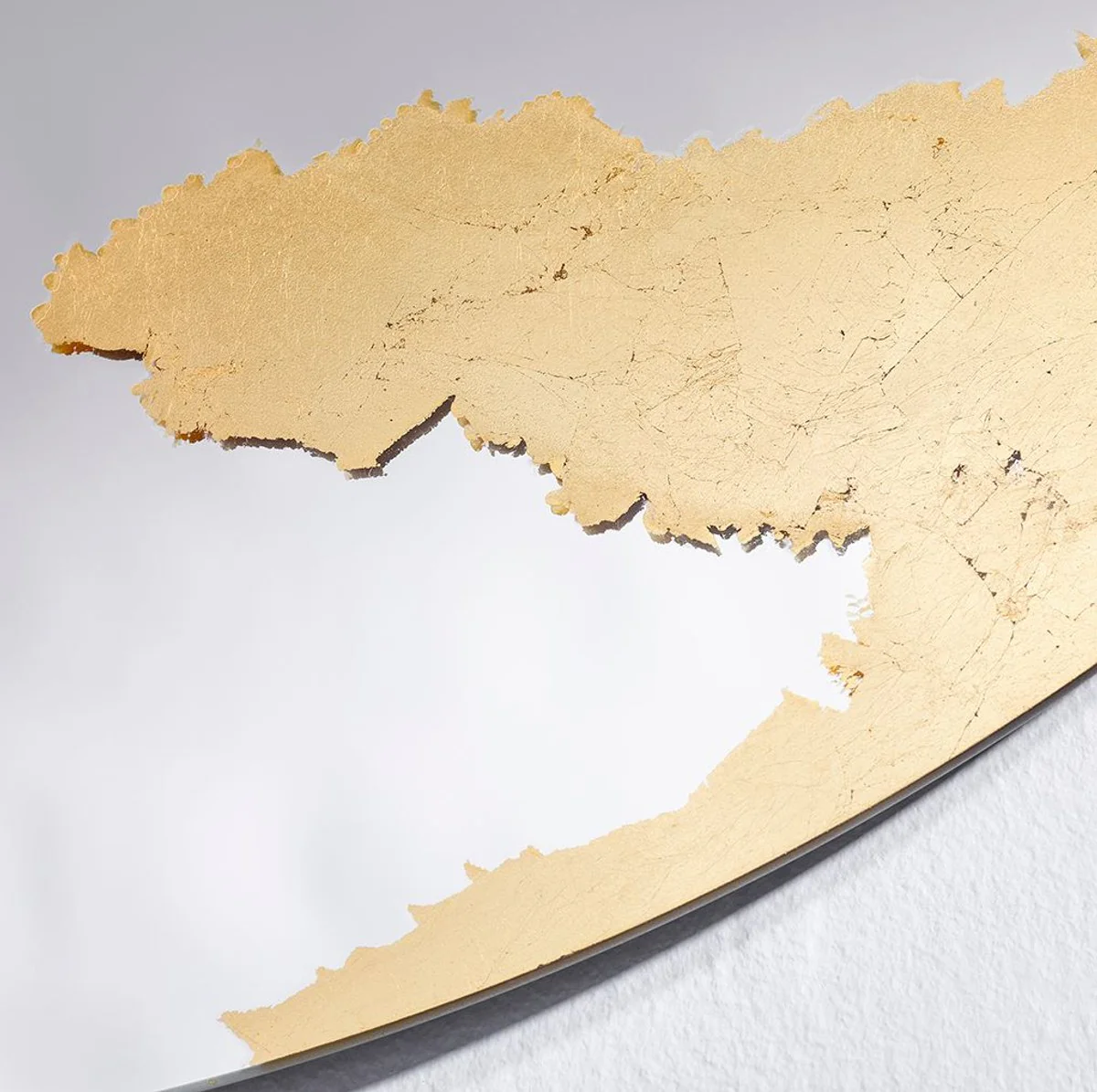 Luxus Wandspiegel Gold Ø 70 cm - Runder Wohnzimmer Spiegel - Schlafzimmer Spiegel - Garderoben Spiegel - Luxus Möbel - Luxus Interior - Luxus Qualität