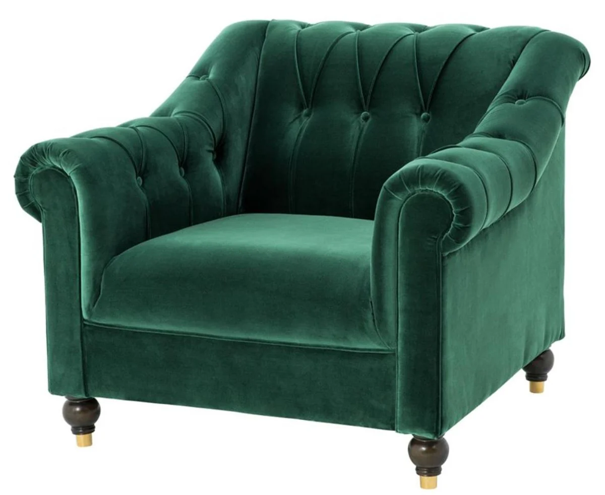 Luxus Chesterfield Sessel Grün 99 x 90 x H. 81,5 cm - Limited Edition