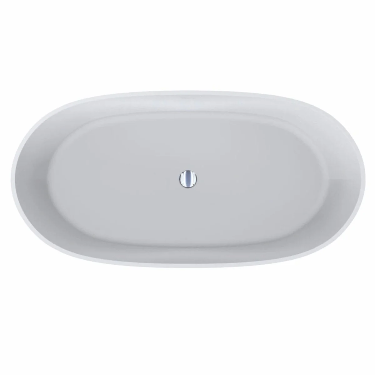 Freistehende Luxus Art Deco Badewanne Matt Weiß 160 cm