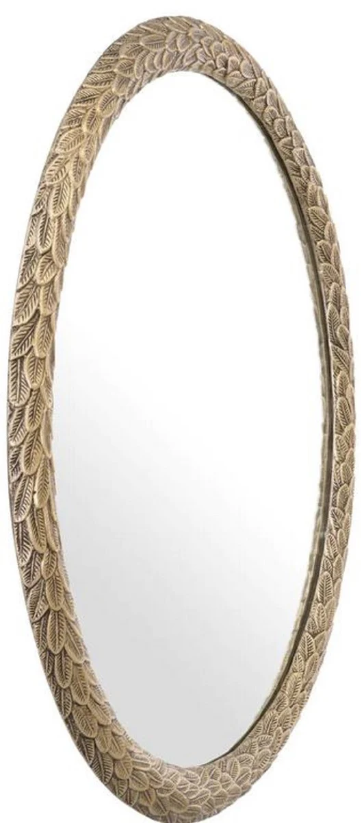 Luxus Spiegel Antik Messing Ø 91cm - Runder Wandspiegel