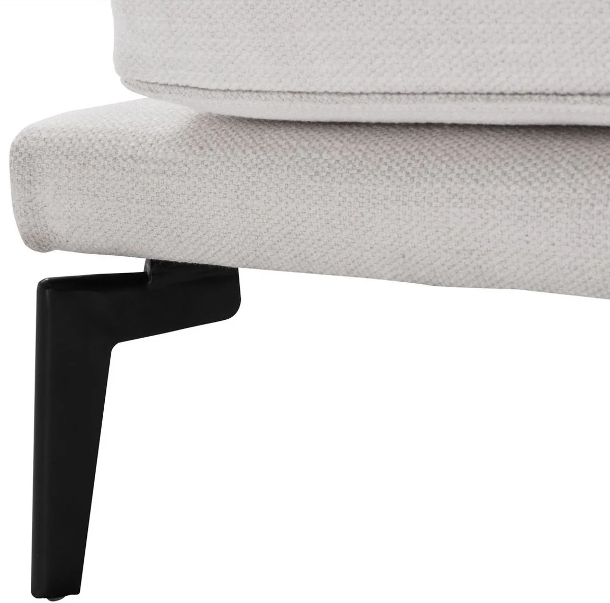 Luxus Sofa Weiß / Schwarz 230 x 99 x H. 82 cm - Wohnzimmer Sofa - Luxus Wohnzimmer Möbel