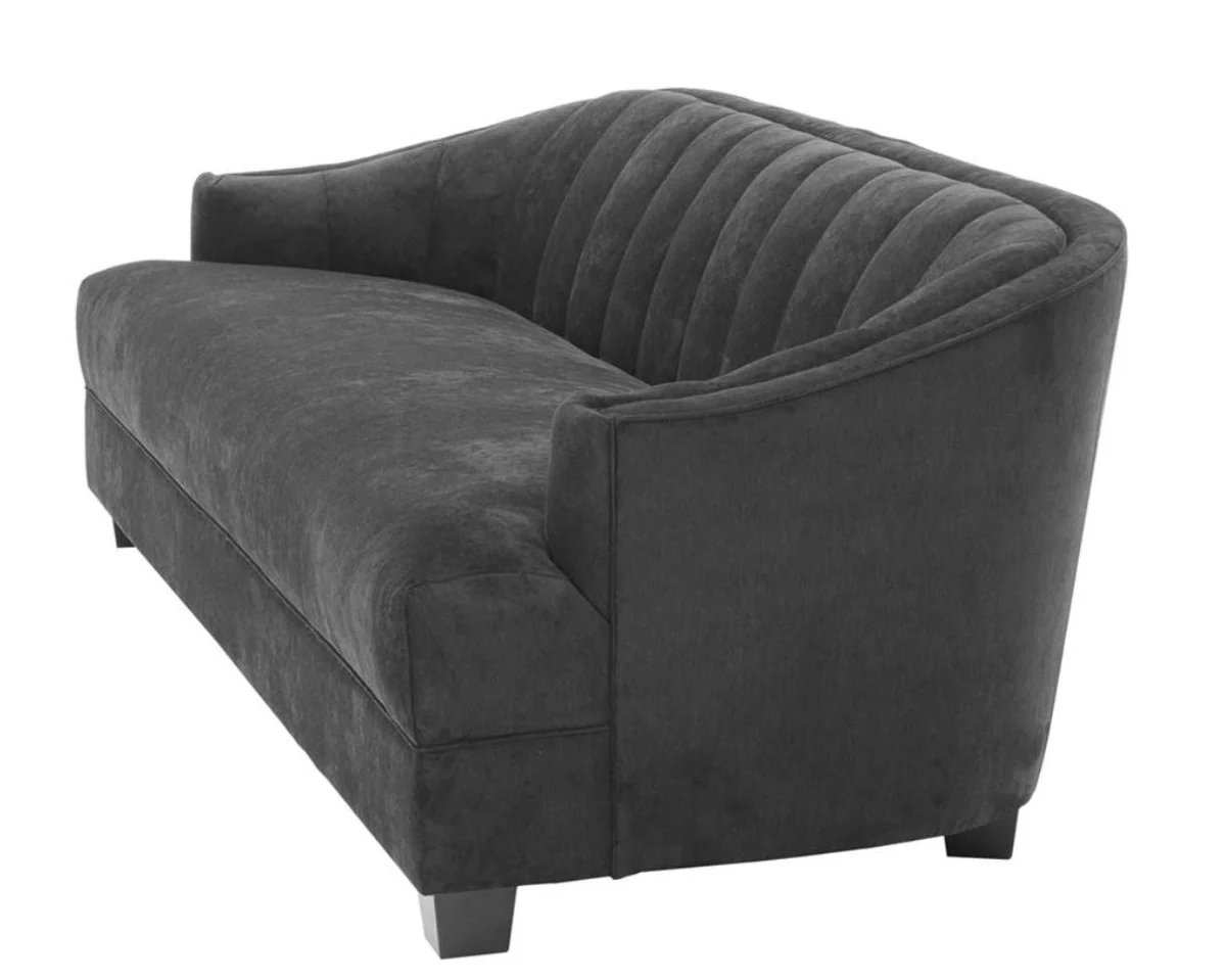 Luxus Wohnzimmer Sofa in schwarz 230 x 90 x H. 75 cm - Luxus Möbel