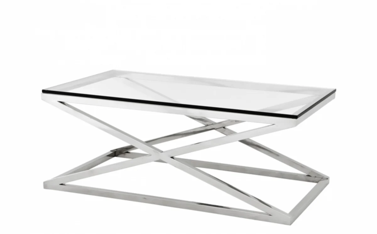 Luxus Art Deco Designer Couchtisch 120 x 70 x H. 47 cm - Wohnzimmer Salon Tisch - Luxus Kollektion