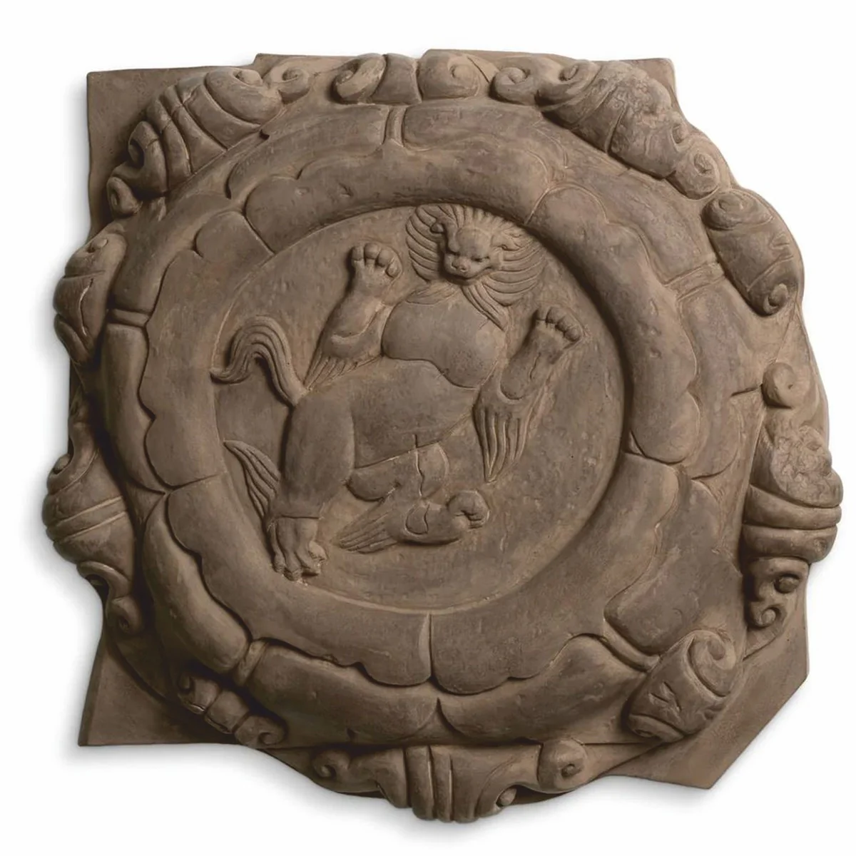 Luxus Barock Wandrelief Set Löwen Braun 55 cm - Barock Wanddeko