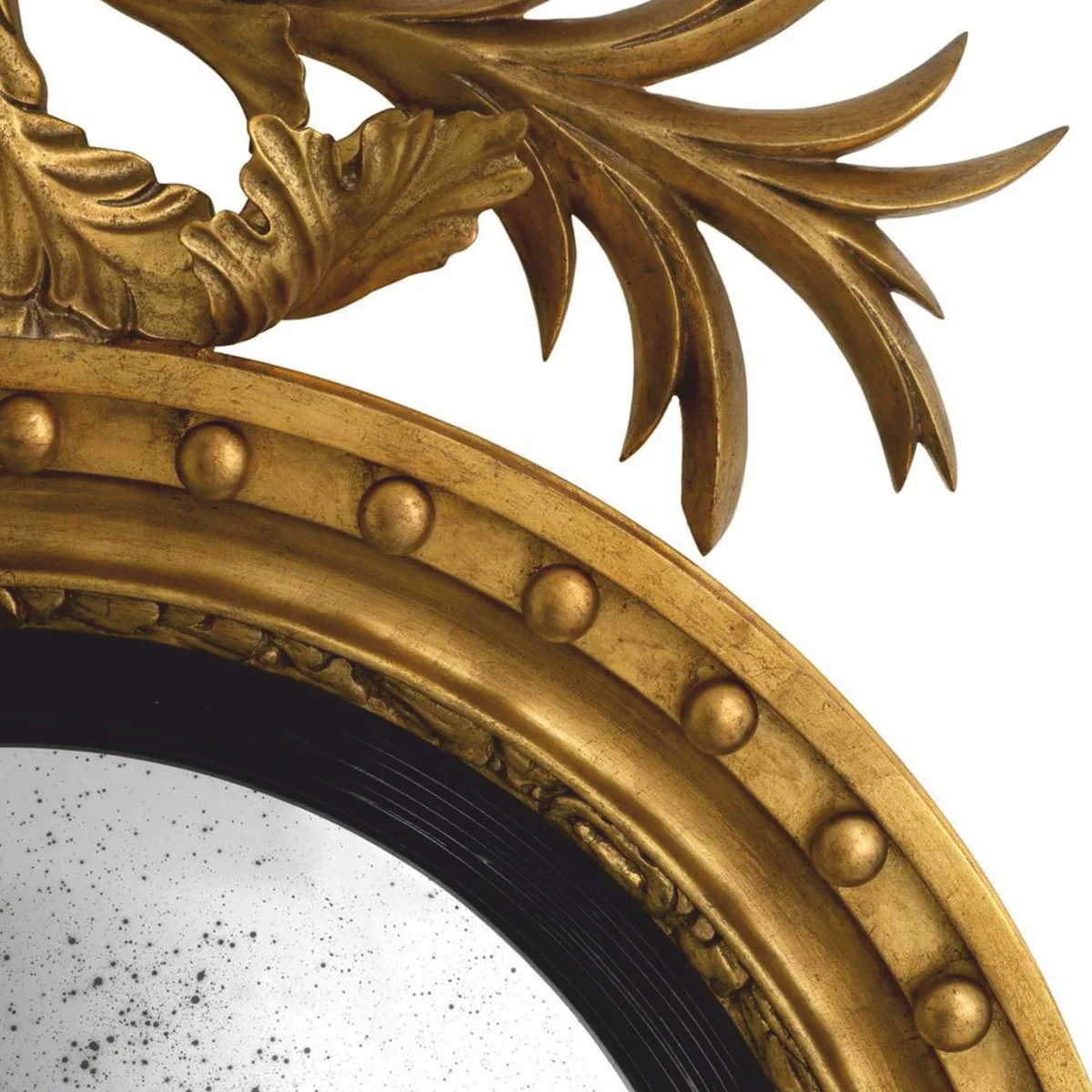 Luxus Barock Mahagoni Spiegel Antik Gold / Schwarz H. 139 cm