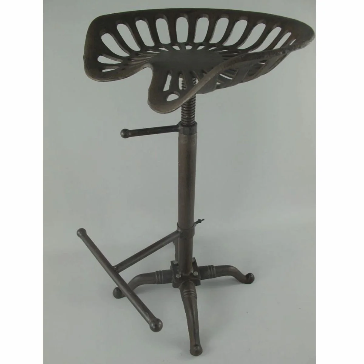 Industrie Stil Gusseisen Barhocker Rustikal Braun H. 75 cm