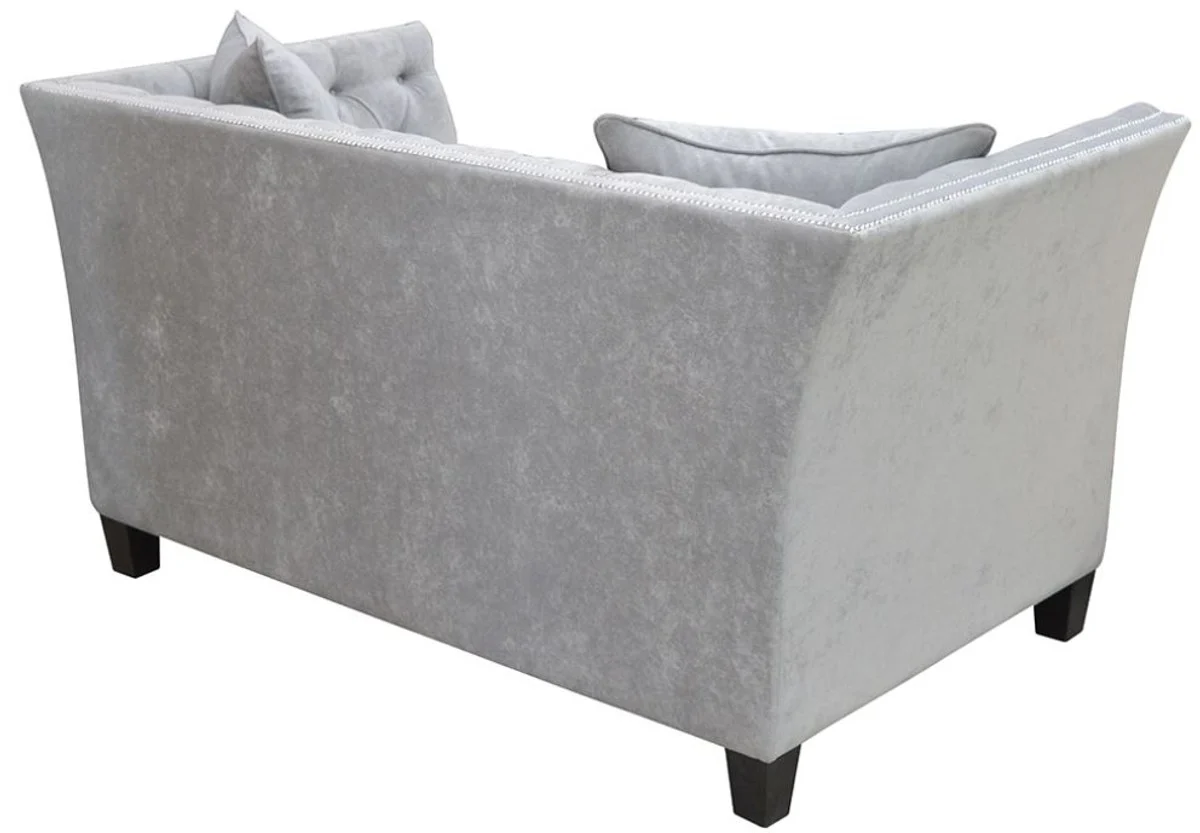 Luxus Chesterfield Samt Sofa mit Kissen 174,5 x 91 x H. 86 cm - Verschiedene Farben - Wohnzimmer Möbel - Chesterfield Möbel