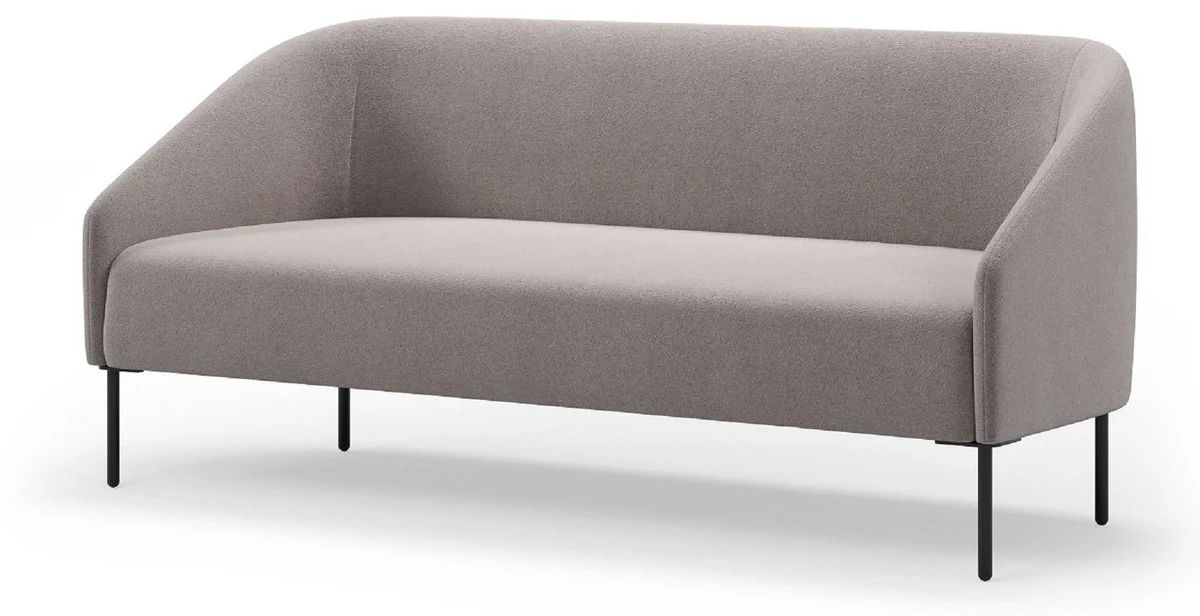 Luxus Wohnzimmer & Hotel Sofa Grau / Schwarz 180 cm - Luxus Möbel