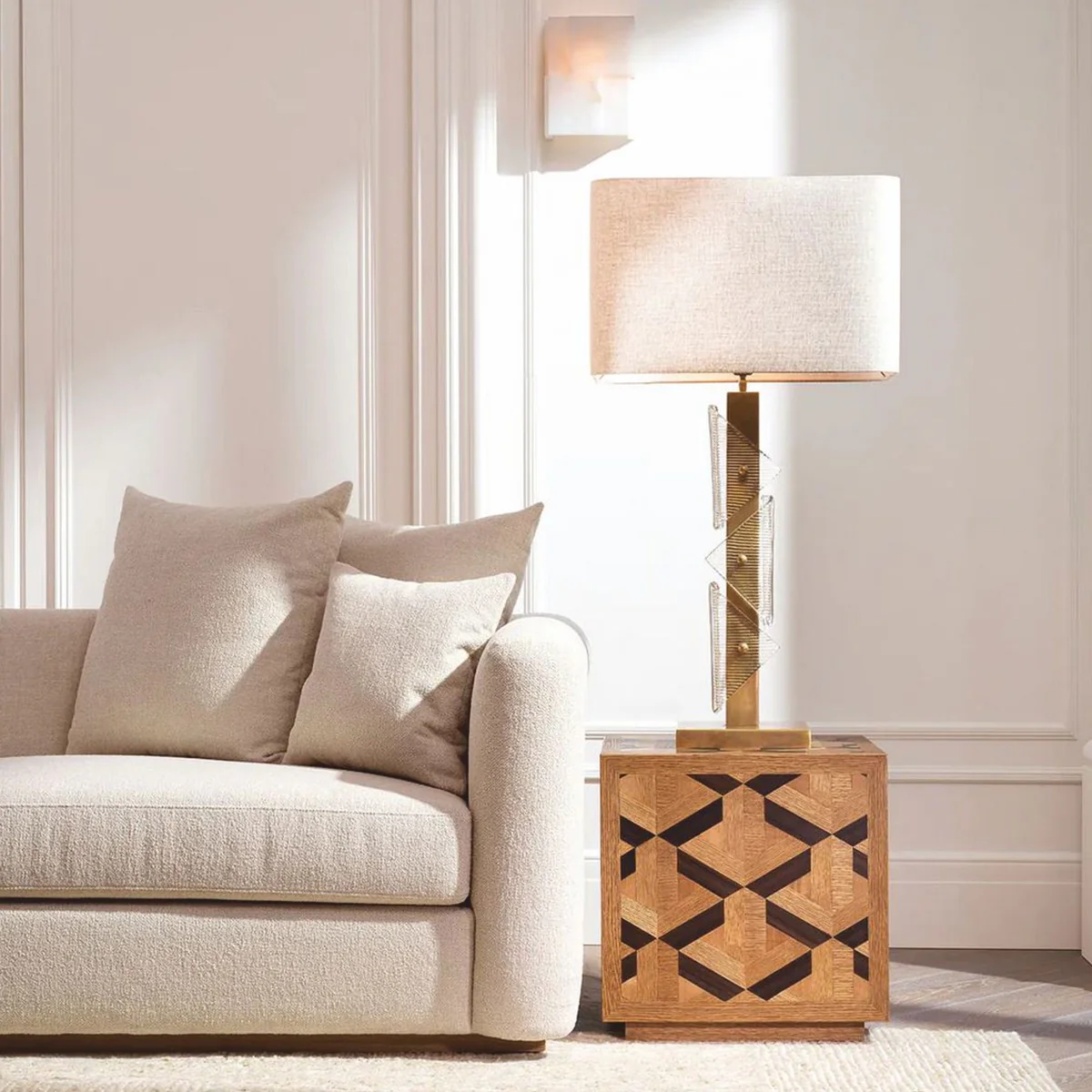 Luxus Beistelltisch Braun 50 cm - Wohnzimmer & Hotel Möbel