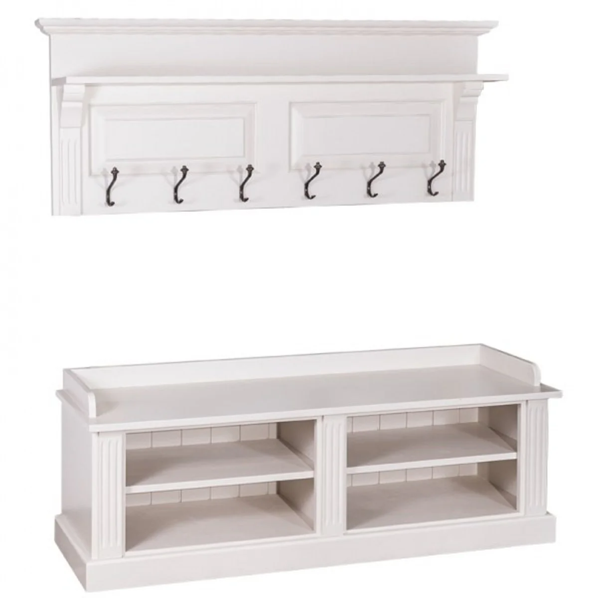 Jugendstil Garderoben Schrank 2-teilig - Landhaus Stil Garderobe