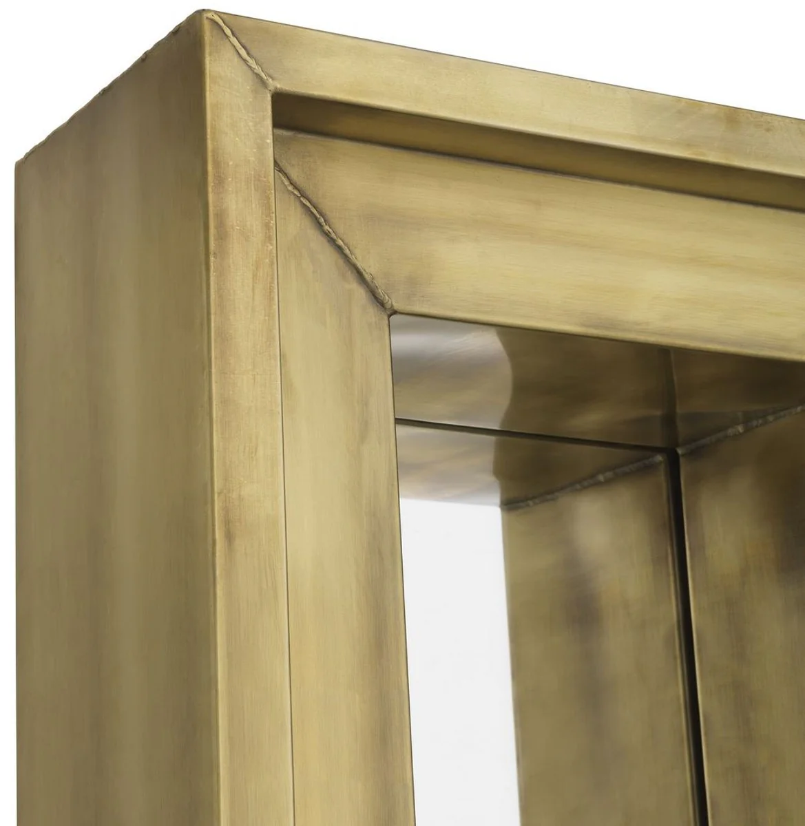 Luxus Wandspiegel Vintage Messingfarben 45 x 20 x H. 200 cm - Wohnzimmer Spiegel - Schlafzimmer Spiegel - Garderoben Spiegel - Luxus Möbel