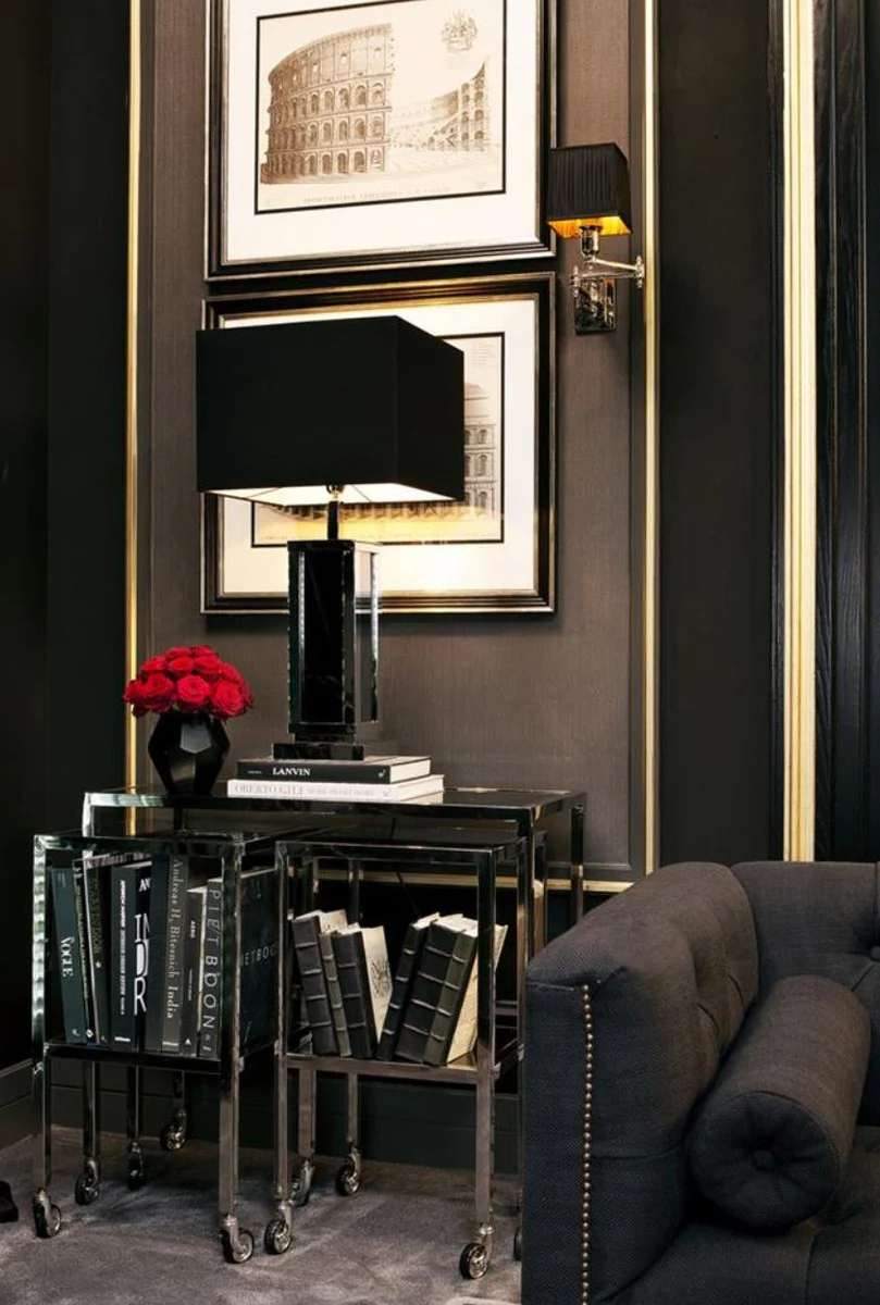 Teelichthalter Set Schwarz 17 x H. 16 cm - Luxus Qualität