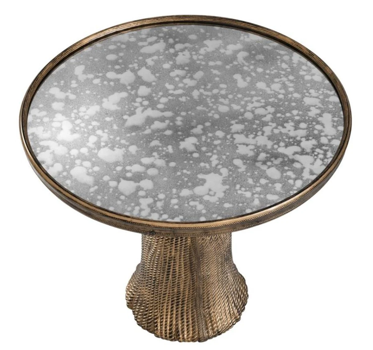 Luxus Beistelltisch Antik Gold Ø 53,5 x H. 40 cm - Luxus Wohnzimmermöbel