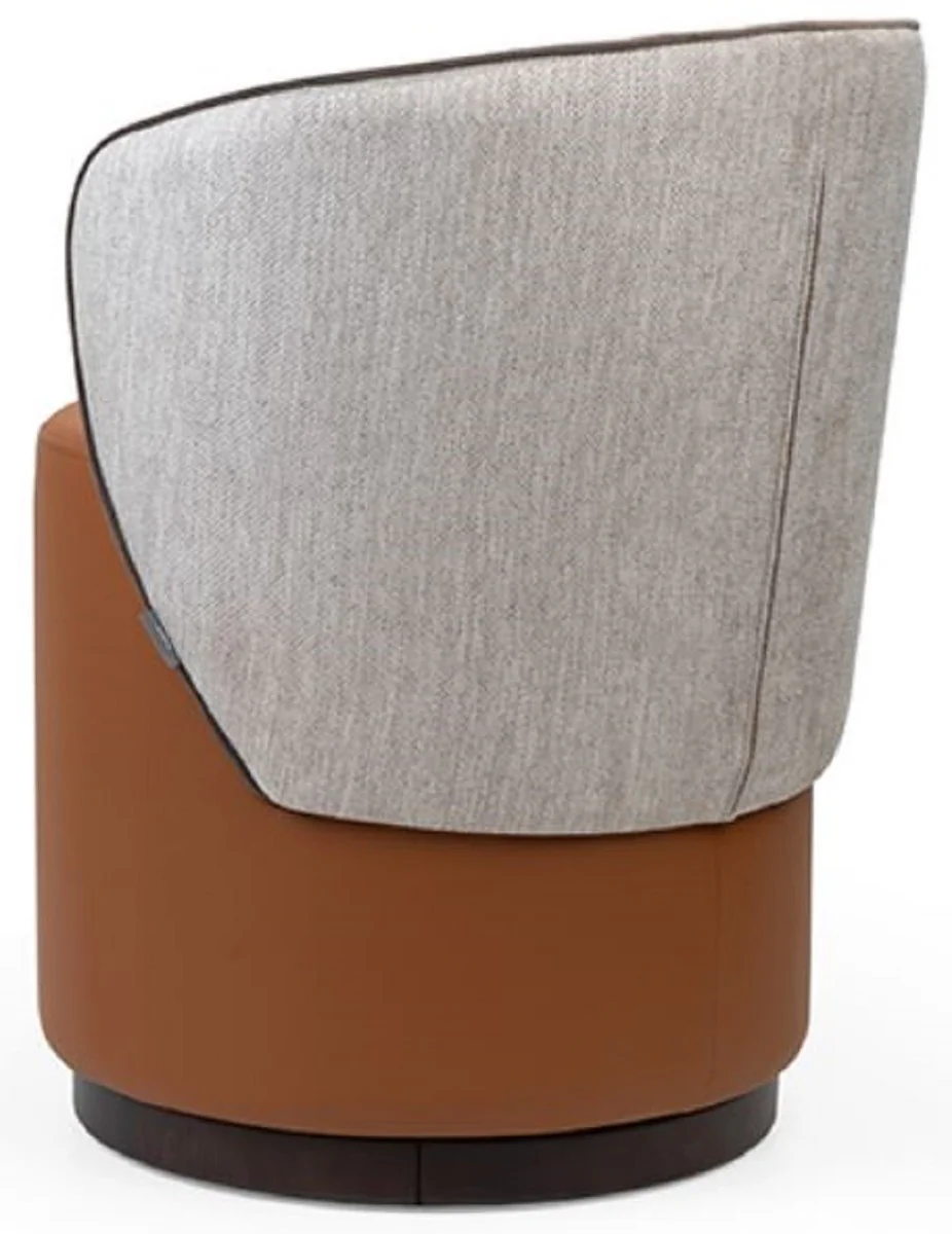 Luxus Hocker Braun / Grau H. 78,5 cm - Luxus Wohnzimmer & Hotel Möbel