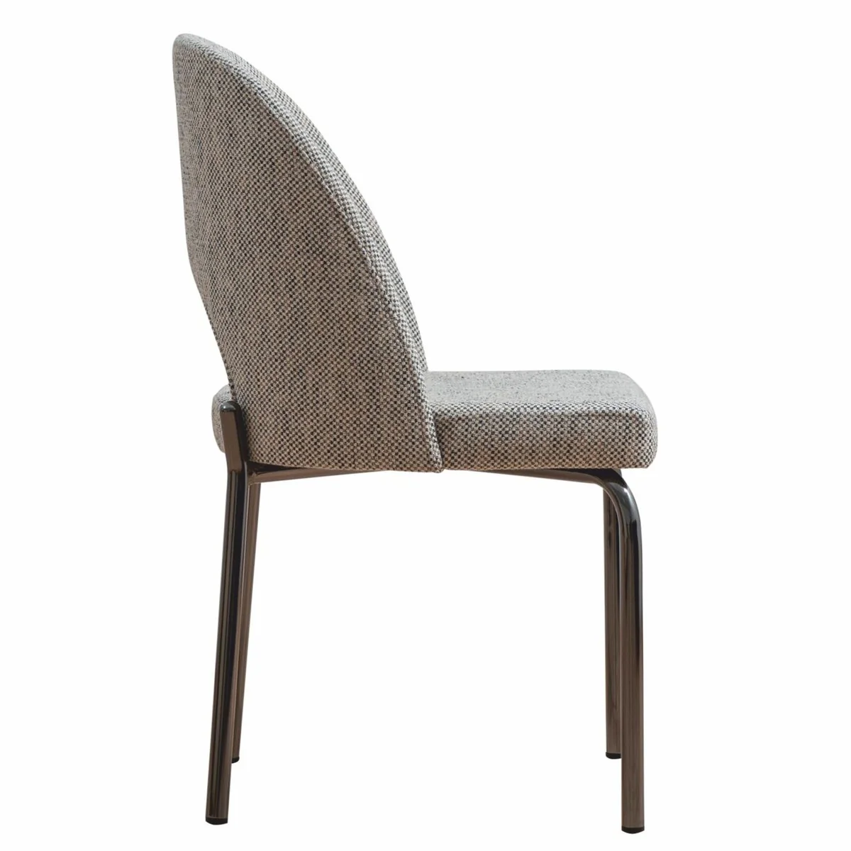 Luxus Esszimmer Stuhl Grau / Schwarz H. 87 cm - Esszimmer Möbel