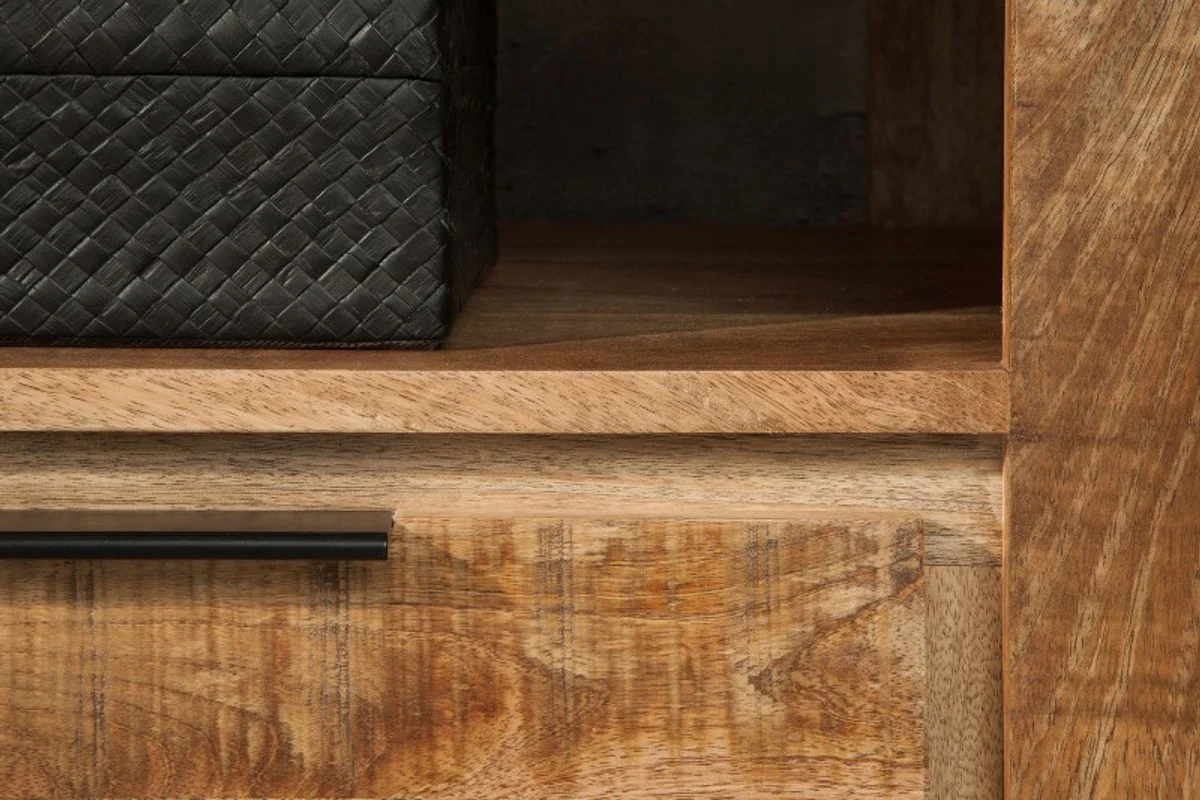 Designer Fernsehschrank Natur B.170cm x H.45cm x T.45cm - Sideboard - Kommode - Handgefertigt aus Mango Massivholz!