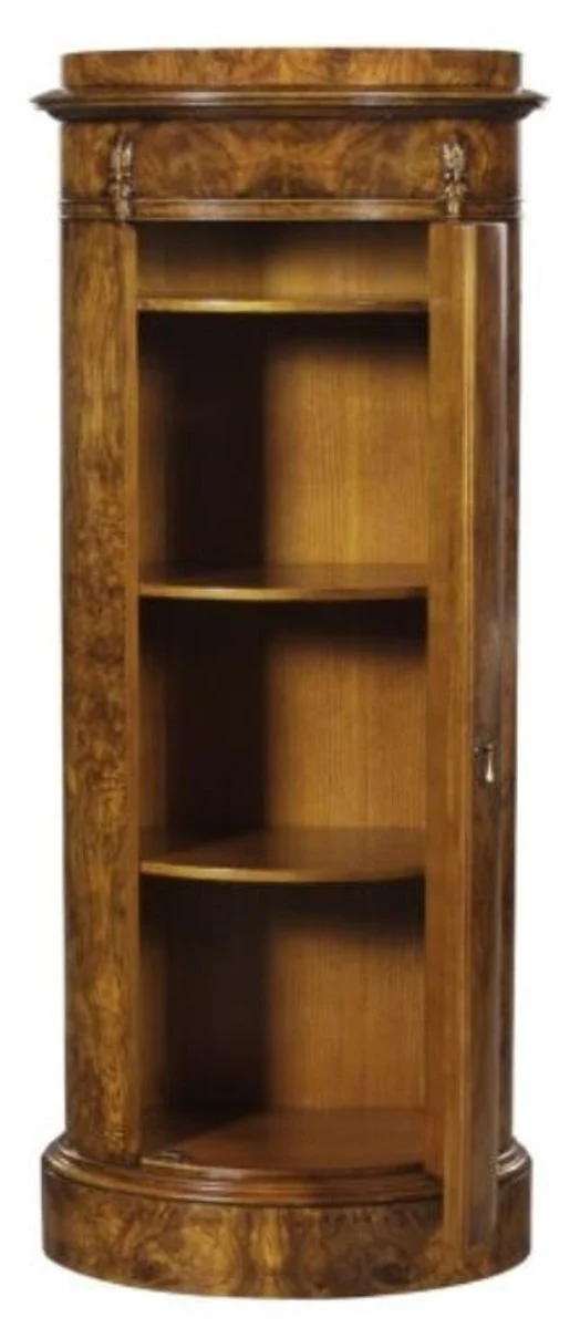 Luxus Jugendstil Kommode mit Tür Hellbraun 62 x 39 x H. 145 cm - Barock & Jugendstil Möbel