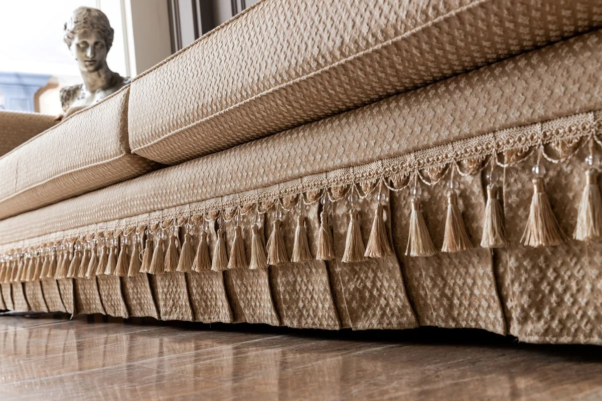 Luxus Barock Sofa Gold - Handgefertigtes Wohnzimmer Sofa im Barockstil - Barock Wohnzimmer Möbel