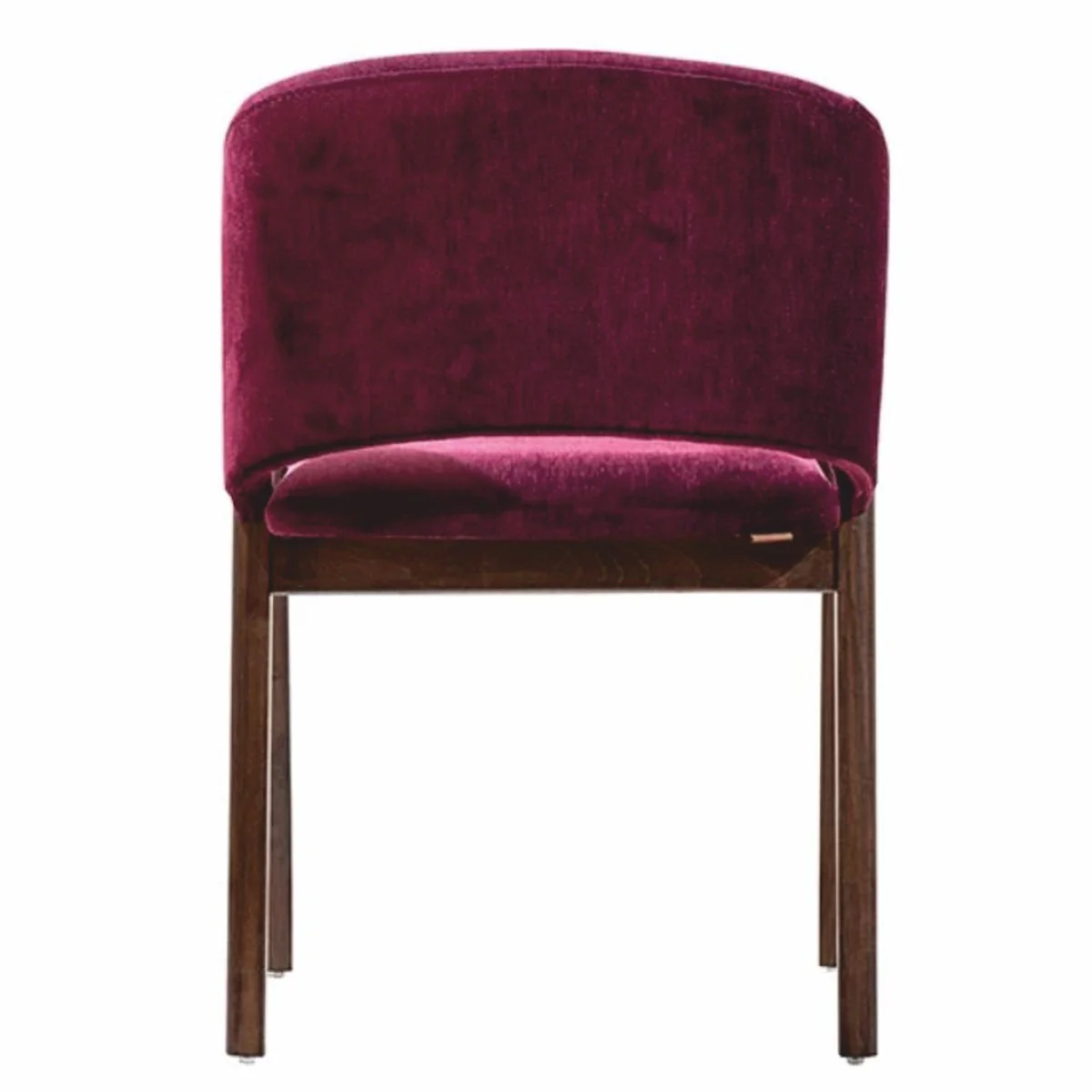 Luxus Samt Esszimmer Stuhl mit Armlehnen Lila / Braun - Esszimmer Möbel