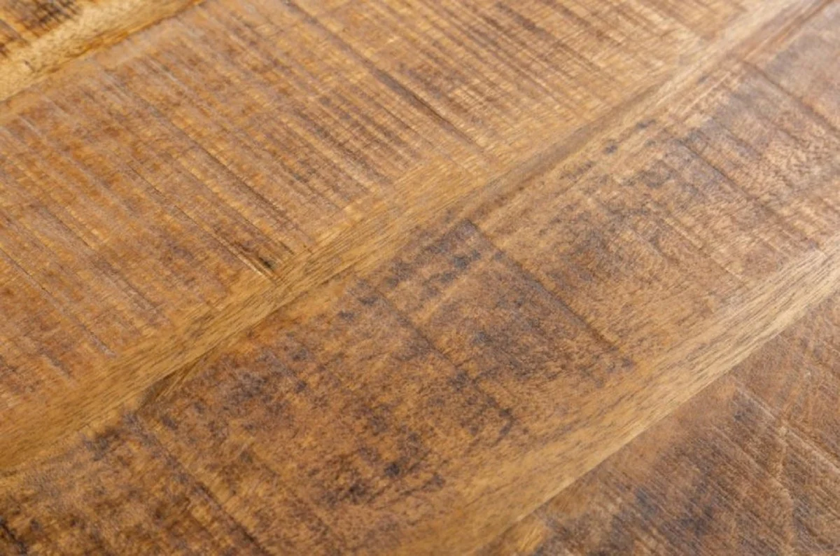 Landhausstil Couchtisch Naturfarben / Weiß 110 x 60 x H. 45 cm - Handgefertigter Massivholz Wohnzimmertisch - Wohnzimmer Möbel im Landhausstil