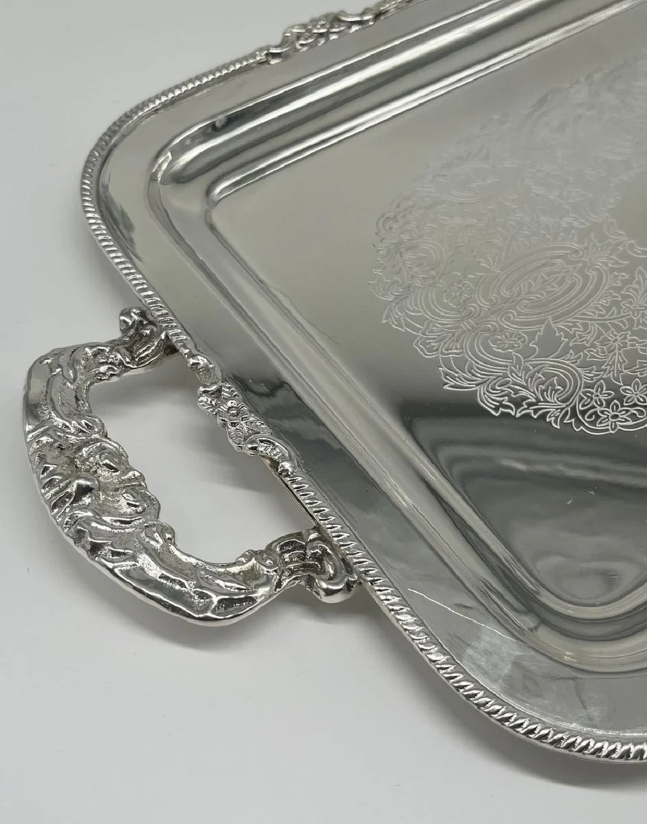 Pompöös by Luxus Barock Serviertablett Krone Silber 47 cm - designed by Harald Glööckler