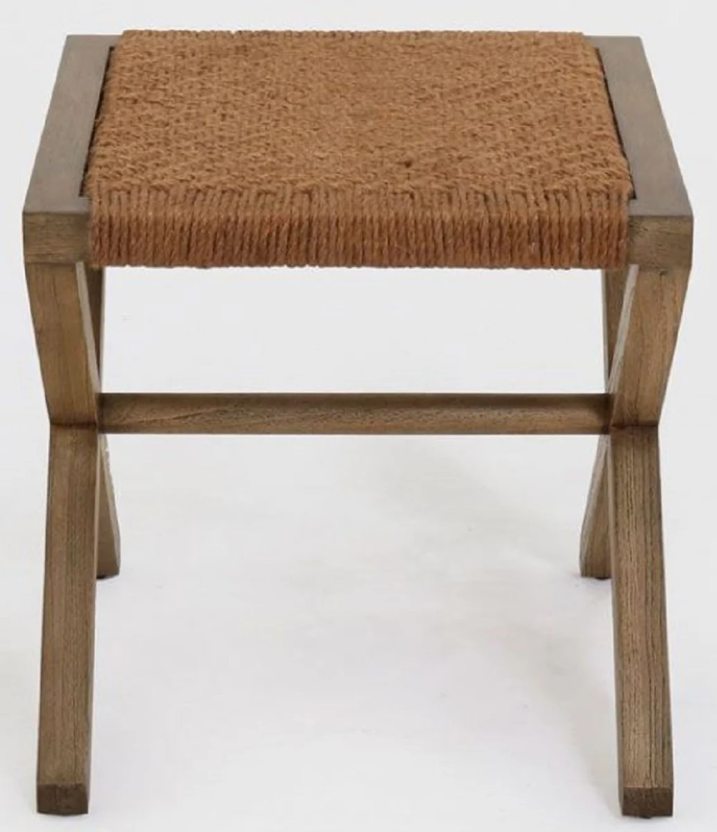 Luxus Beistelltisch Braun 50 x 50 x H. 50 cm - Massivholz Tisch - Wohnzimmer Möbel - Luxus Qualität