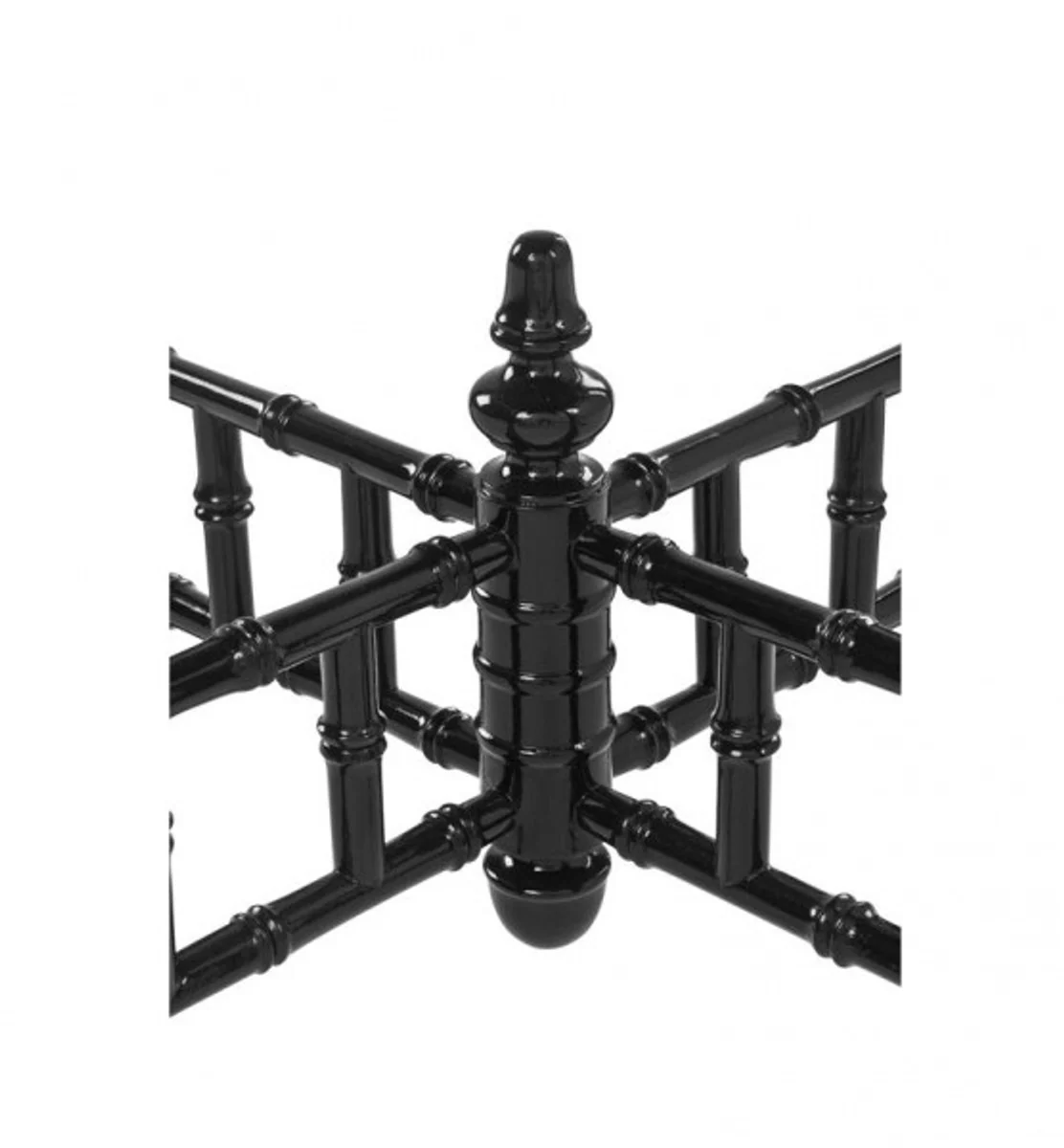 Luxus Art Deco Designer Mahagoni Beistelltisch Schwarz - Luxus Qualität