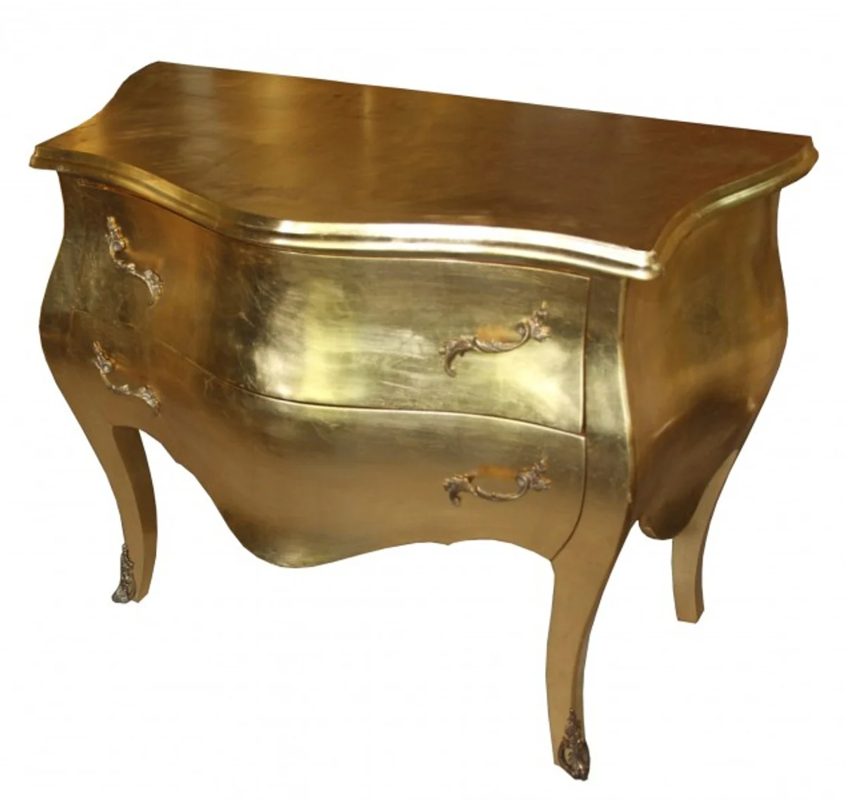 Barock Kommode Gold 100cm Antik Stil