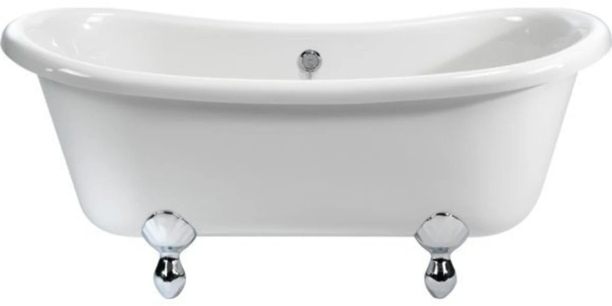 Jugendstil Badewanne freistehend 1640mm BBat Weiß - Freistehende Retro Antik Badewanne